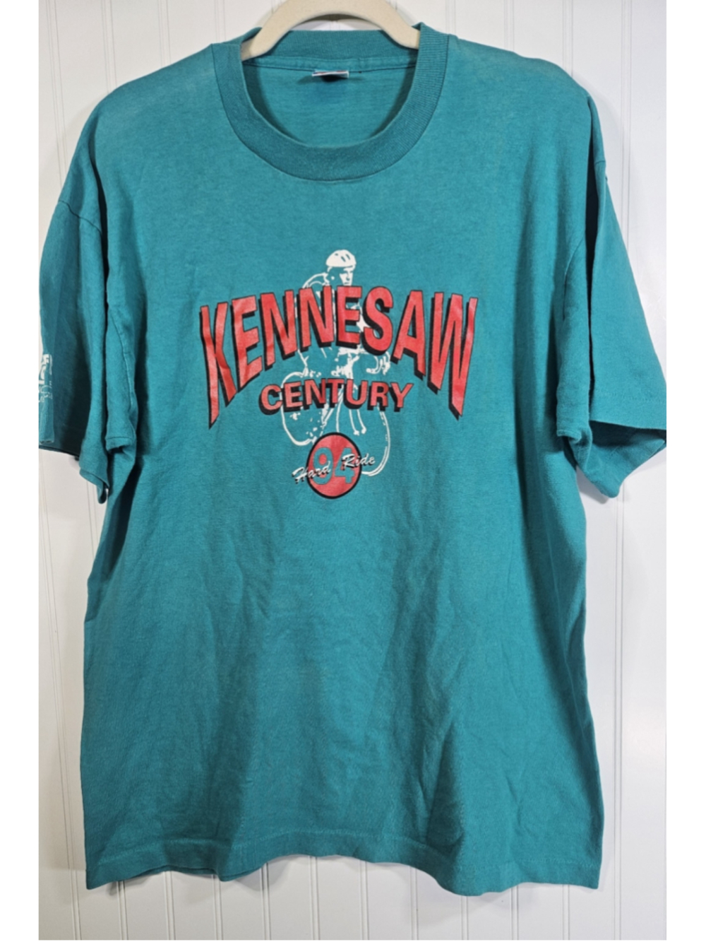 Vintage Kennesaw Century Hard Ride Cycling T Shirt XL USA Fruit Loom 90s